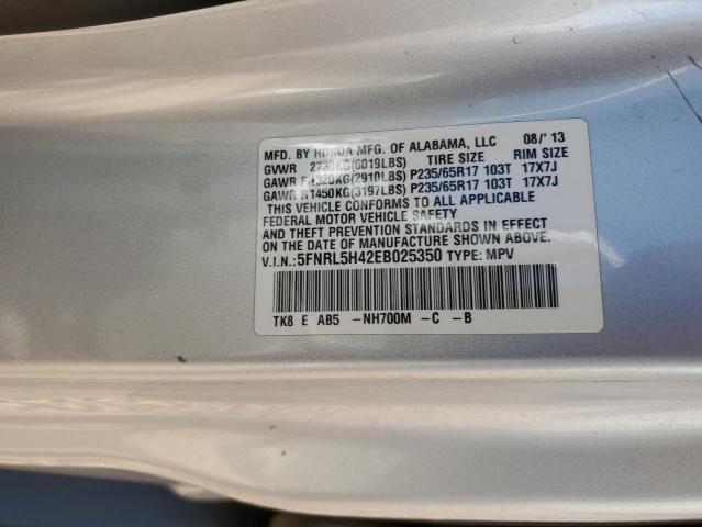 Photo 12 VIN: 5FNRL5H42EB025350 - HONDA ODYSSEY EX 