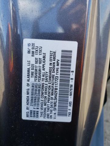 Photo 12 VIN: 5FNRL5H42FB117723 - HONDA ODYSSEY EX 