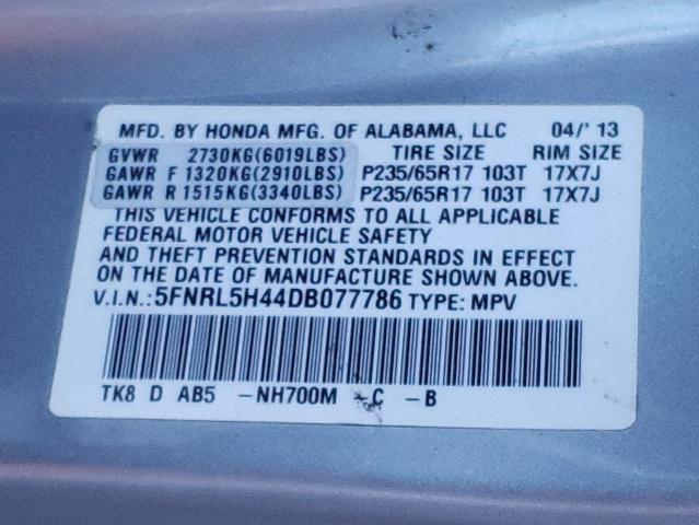 Photo 9 VIN: 5FNRL5H44DB077786 - HONDA ODYSSEY EX 