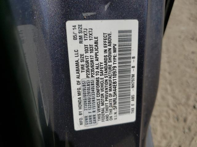 Photo 9 VIN: 5FNRL5H44EB110979 - HONDA ODYSSEY EX 