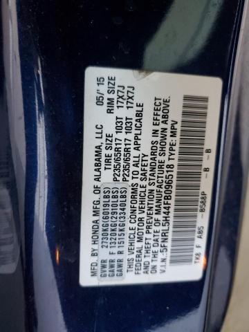 Photo 13 VIN: 5FNRL5H44FB096518 - HONDA ODYSSEY EX 