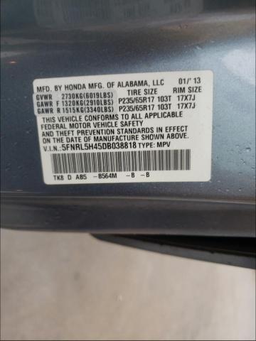 Photo 9 VIN: 5FNRL5H45DB038818 - HONDA ODYSSEY EX 