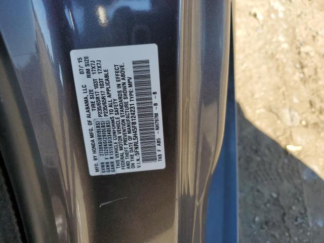 Photo 12 VIN: 5FNRL5H45FB124231 - HONDA ODYSSEY EX 