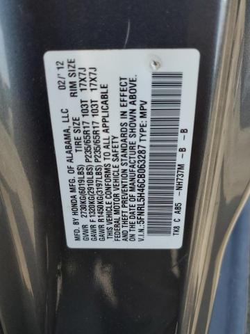 Photo 12 VIN: 5FNRL5H46CB063287 - HONDA ODYSSEY EX 