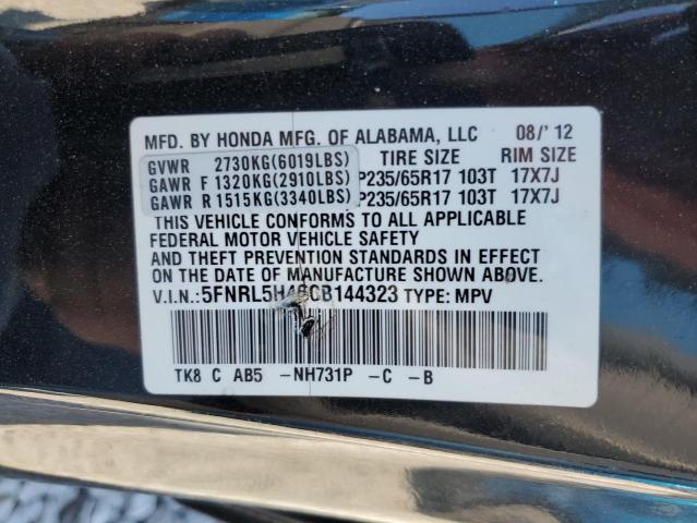 Photo 12 VIN: 5FNRL5H46CB144323 - HONDA ODYSSEY EX 