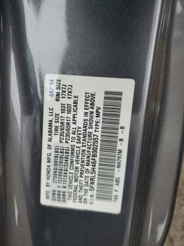 Photo 12 VIN: 5FNRL5H46FB002557 - HONDA ODYSSEY EX 