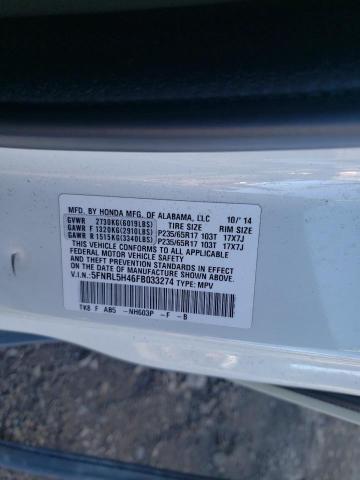 Photo 9 VIN: 5FNRL5H46FB033274 - HONDA ODYSSEY EX 