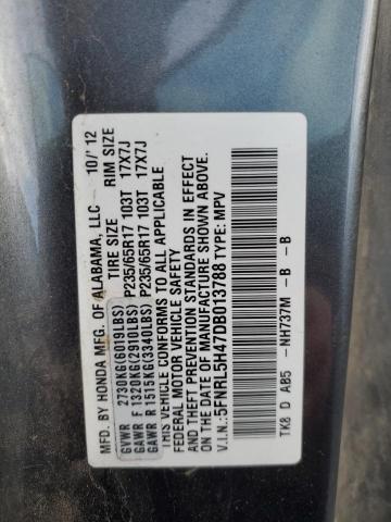 Photo 12 VIN: 5FNRL5H47DB013788 - HONDA ODYSSEY EX 