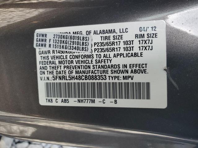 Photo 12 VIN: 5FNRL5H48CB088353 - HONDA ODYSSEY EX 