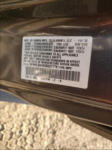 Photo 9 VIN: 5FNRL5H48DB027778 - HONDA ODYSSEY EX 