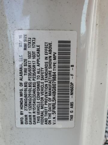 Photo 13 VIN: 5FNRL5H48GB079884 - HONDA ODYSSEY EX 