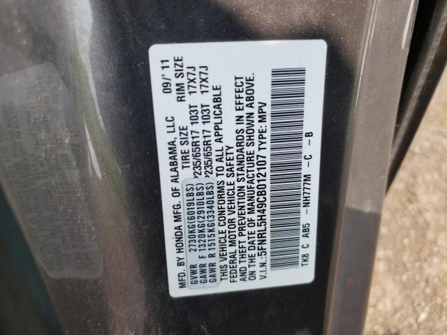 Photo 12 VIN: 5FNRL5H49CB012107 - HONDA ODYSSEY EX 