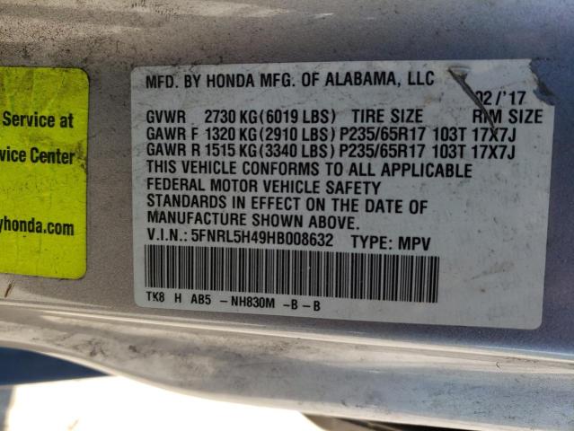 Photo 9 VIN: 5FNRL5H49HB008632 - HONDA ODYSSEY EX 