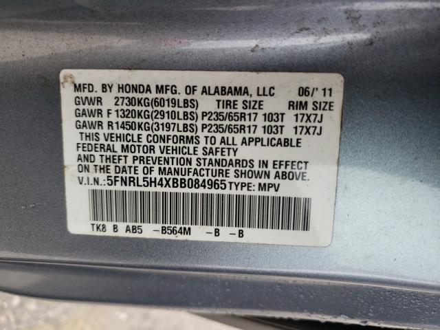 Photo 9 VIN: 5FNRL5H4XBB084965 - HONDA ODYSSEY EX 