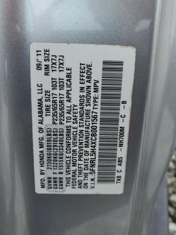 Photo 12 VIN: 5FNRL5H4XCB001567 - HONDA ODYSSEY EX 