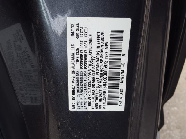 Photo 9 VIN: 5FNRL5H4XCB085972 - HONDA ODYSSEY EX 