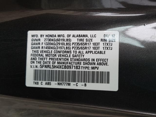 Photo 9 VIN: 5FNRL5H4XCB097183 - HONDA ODYSSEY EX 