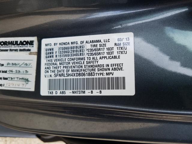 Photo 9 VIN: 5FNRL5H4XDB061883 - HONDA ODYSSEY 