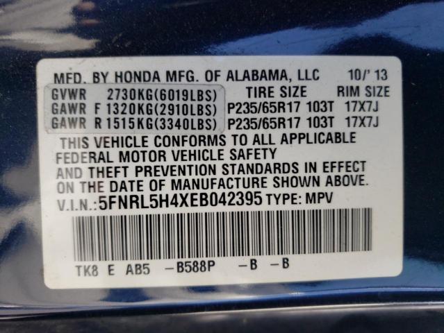 Photo 12 VIN: 5FNRL5H4XEB042395 - HONDA ODYSSEY EX 