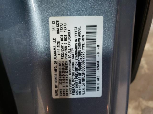 Photo 12 VIN: 5FNRL5H60CB072276 - HONDA ODYSSEY EX 