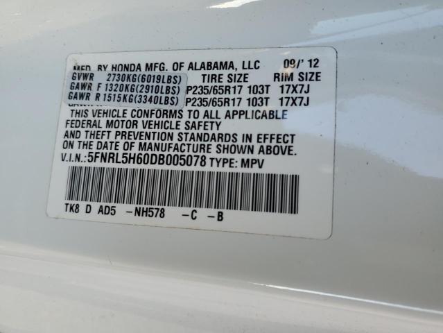 Photo 12 VIN: 5FNRL5H60DB005078 - HONDA ODYSSEY EX 