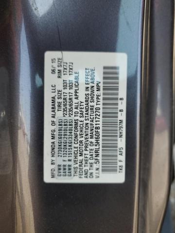 Photo 12 VIN: 5FNRL5H60FB117270 - HONDA ODYSSEY EX 