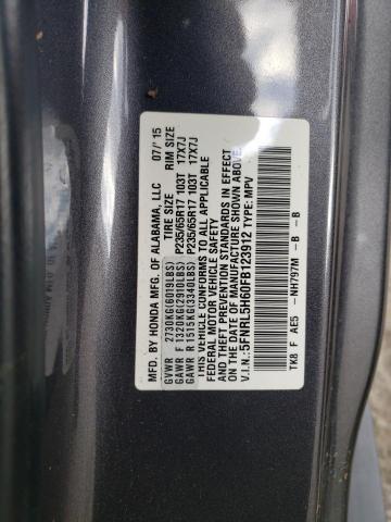 Photo 13 VIN: 5FNRL5H60FB123912 - HONDA ODYSSEY EX 