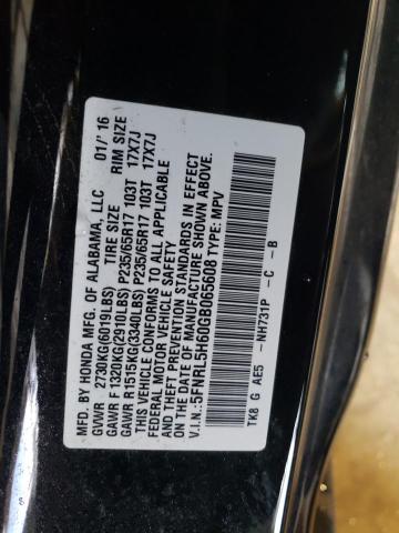 Photo 11 VIN: 5FNRL5H60GB065608 - HONDA ALL MODELS 