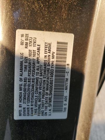 Photo 13 VIN: 5FNRL5H60GB074003 - HONDA ODYSSEY EX 