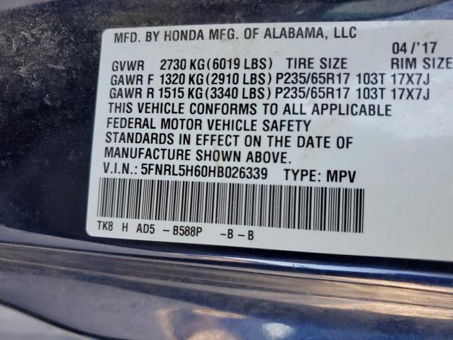 Photo 13 VIN: 5FNRL5H60HB026339 - HONDA ODYSSEY EX 