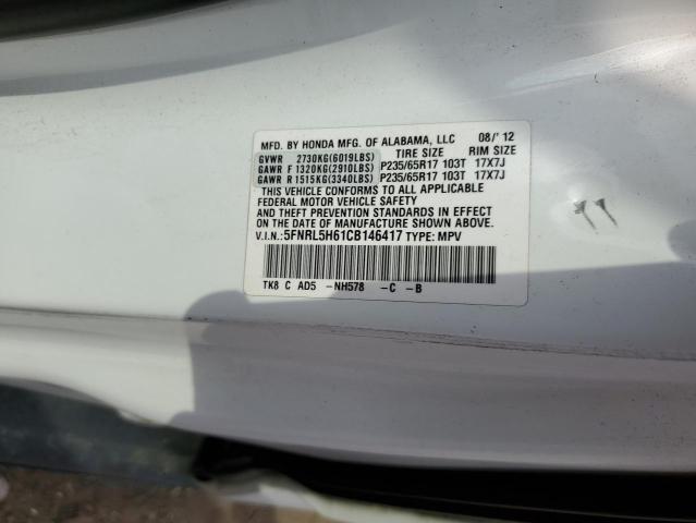 Photo 12 VIN: 5FNRL5H61CB146417 - HONDA ODYSSEY EX 