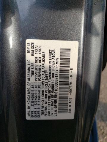 Photo 12 VIN: 5FNRL5H61DB006918 - HONDA ODYSSEY EX 