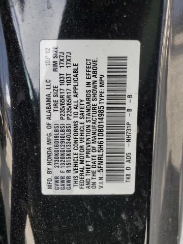 Photo 13 VIN: 5FNRL5H61DB014985 - HONDA ODYSSEY EX 