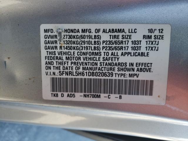 Photo 9 VIN: 5FNRL5H61DB020639 - HONDA ODYSSEY EX 