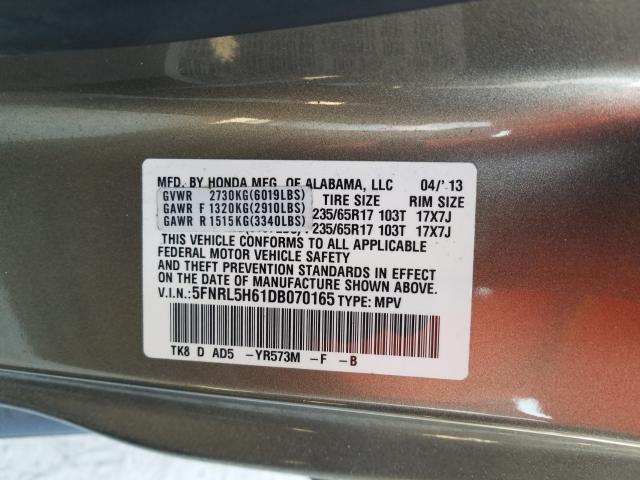 Photo 9 VIN: 5FNRL5H61DB070165 - HONDA ODYSSEY EX 