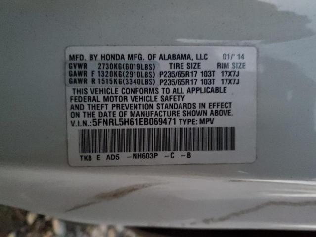 Photo 12 VIN: 5FNRL5H61EB069471 - HONDA ODYSSEY EX 