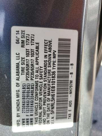 Photo 13 VIN: 5FNRL5H61EB101836 - HONDA ODYSSEY EX 