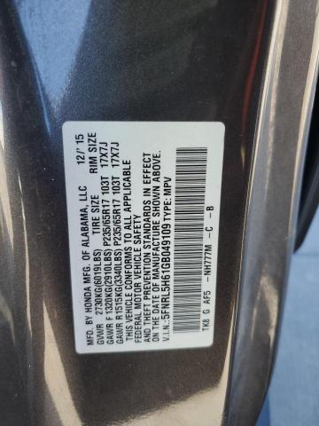 Photo 11 VIN: 5FNRL5H61GB049109 - HONDA ODYSSEY EX 