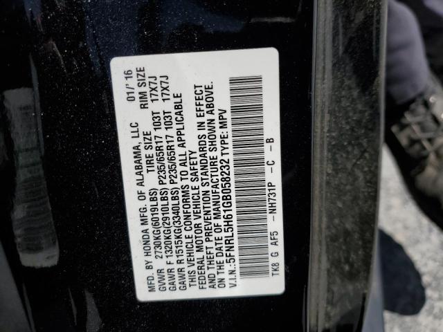 Photo 12 VIN: 5FNRL5H61GB058232 - HONDA ODYSSEY EX 