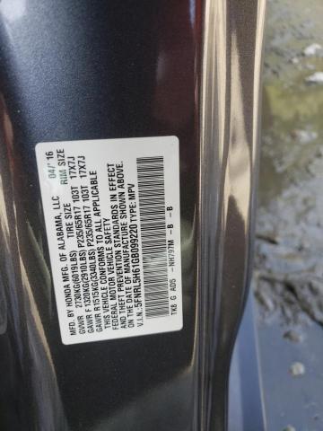 Photo 9 VIN: 5FNRL5H61GB099220 - HONDA ODYSSEY EX 