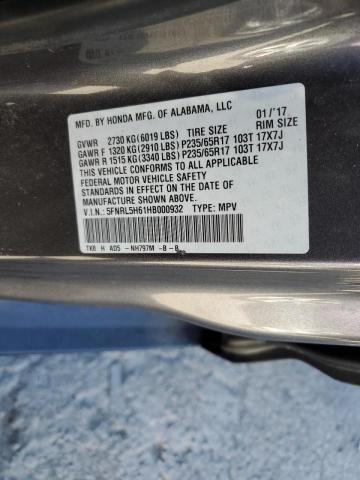 Photo 13 VIN: 5FNRL5H61HB000932 - HONDA ODYSSEY EX 