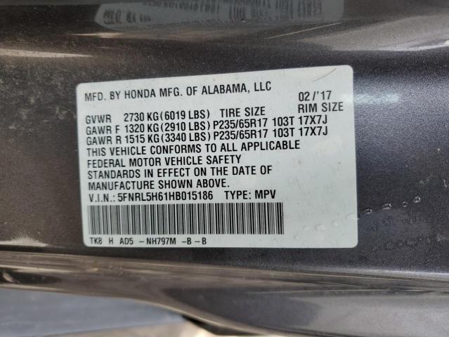 Photo 12 VIN: 5FNRL5H61HB015186 - HONDA ODYSSEY EX 