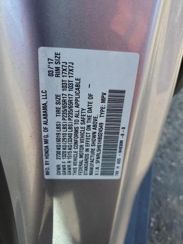 Photo 11 VIN: 5FNRL5H61HB024549 - HONDA ODYSSEY EX 