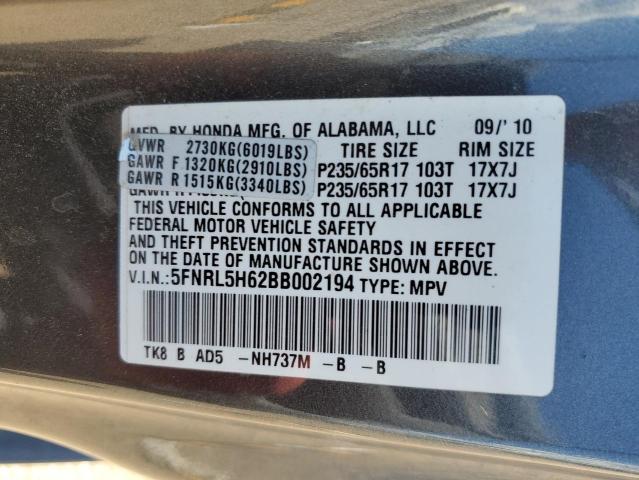 Photo 12 VIN: 5FNRL5H62BB002194 - HONDA ODYSSEY EX 