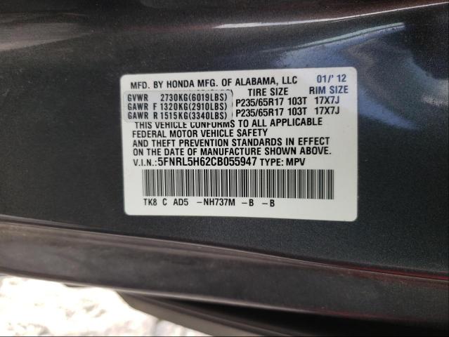 Photo 9 VIN: 5FNRL5H62CB055947 - HONDA ODYSSEY TO 