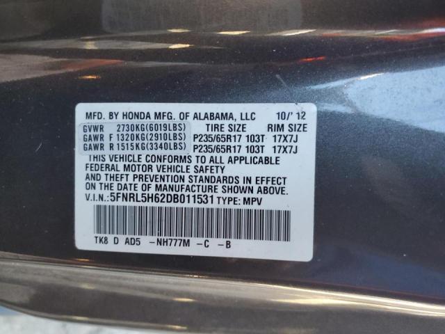 Photo 12 VIN: 5FNRL5H62DB011531 - HONDA ODYSSEY EX 