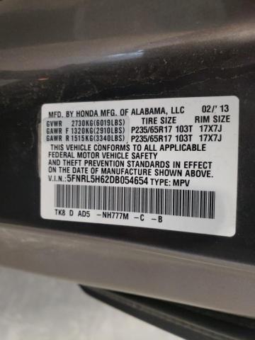 Photo 12 VIN: 5FNRL5H62DB054654 - HONDA ODYSSEY EX 