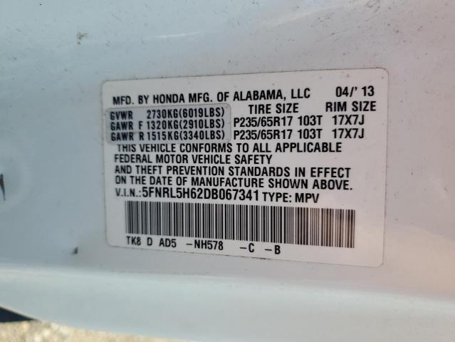 Photo 12 VIN: 5FNRL5H62DB067341 - HONDA ODYSSEY EX 