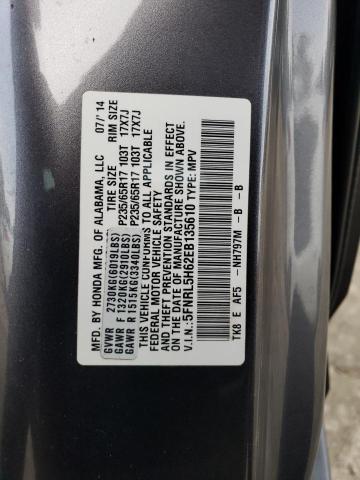 Photo 12 VIN: 5FNRL5H62EB135610 - HONDA ODYSSEY EX 