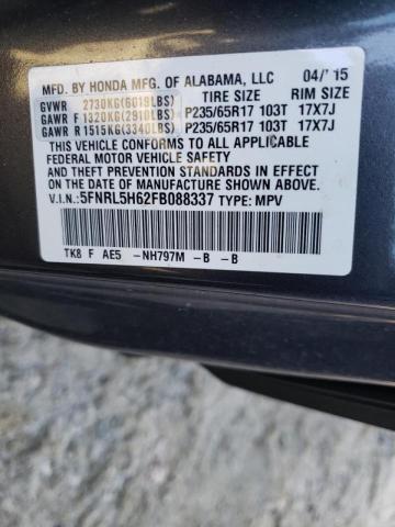 Photo 9 VIN: 5FNRL5H62FB088337 - HONDA ODYSSEY EX 